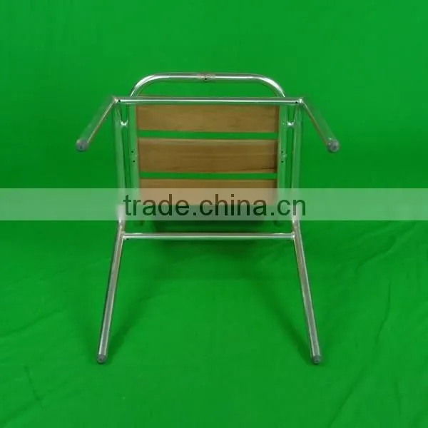 restaurant furniture aliminum modern design relaxing armless wooden dining chair yc055