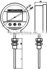 Digital temperature gauge QTB118
