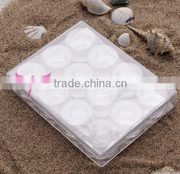 Easam hot 2015 5g nail art jar set,5g nail plastic box