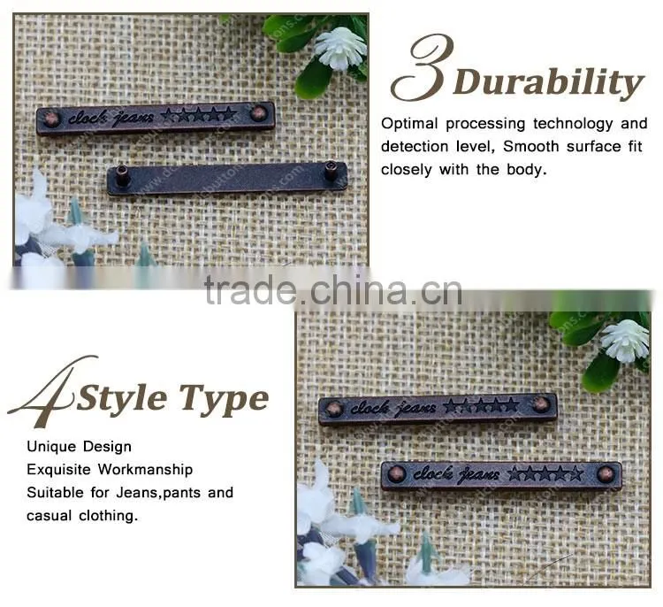 Custom Engraved Logo Metal Plate,Jeans Metal Plates for Jacket and Coat