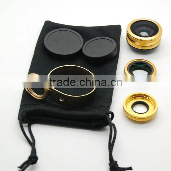 Brilliant Quality Universal Clip 3 in 1 Lens for Mobile Phone Fish Eye Clip Lens