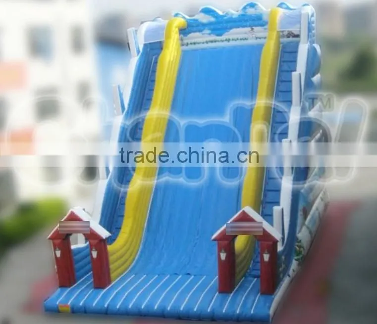 Winter Snow Theme Inflatable Skiing Slide
