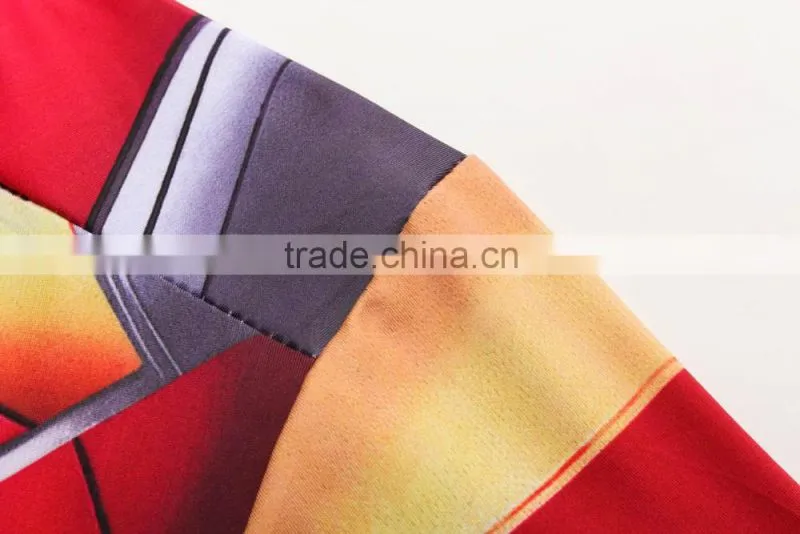 China Summer Men's Marvel Superhero sublimation T Shirt Wholesale Manufacturer Guangzhou Clothing Mens Cycling Shirt
