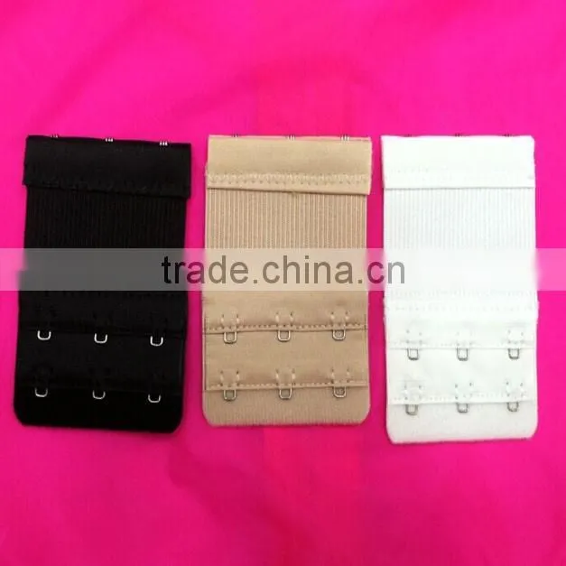 Custom high quality nylon and polyester garment underwear bra connected extension hook & eye closure