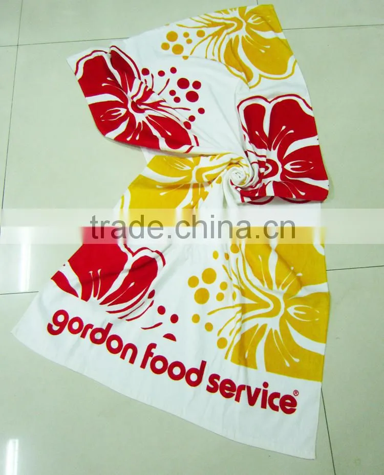 2016 HOT SELL colorful printed romantic Sakura flower beach towel