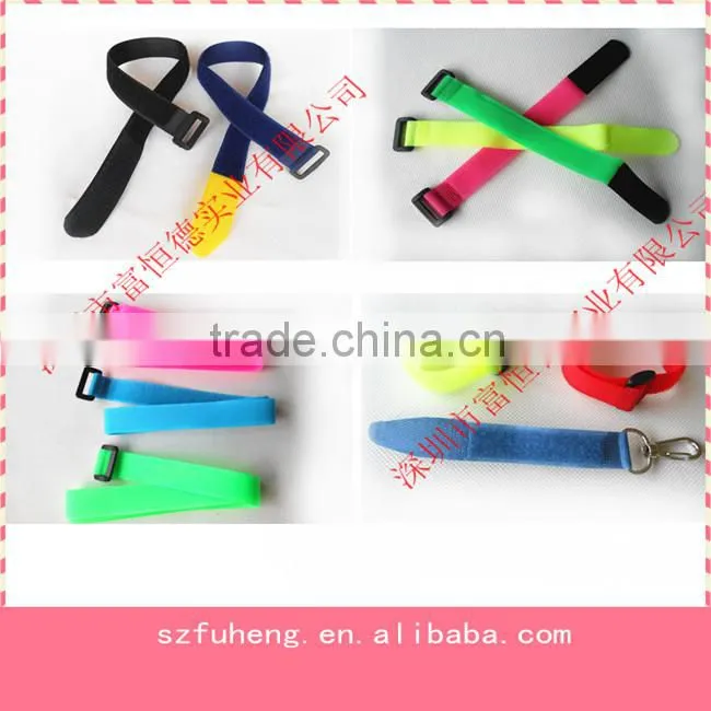 Adjustable hook and loop straps