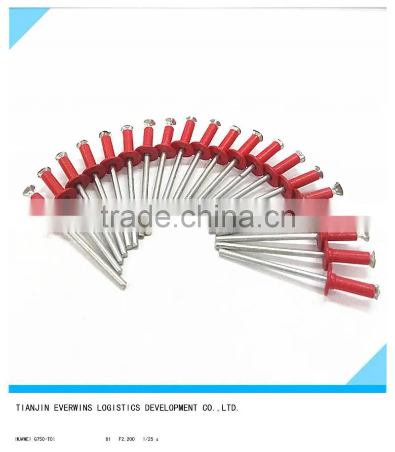 Red color Countersunk head Waterproof Aluminium Blind rivet