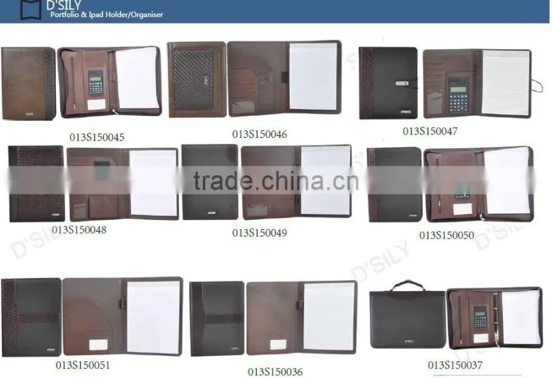 Portfolio/ PU leather folder / document folder professional supplier