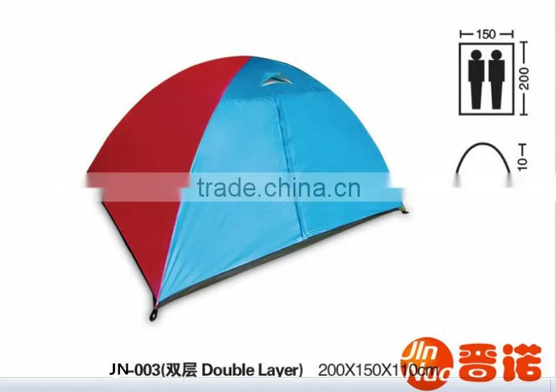 2 Person Double Layers Fiberglass Pole Camping Tent