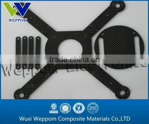 CNC cutting carbon fiber parts for RC helicopter