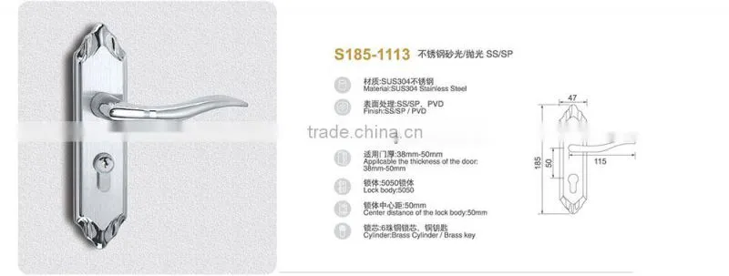 High-quality TRI-CIRCLE Stainless steel residential door locks and handles