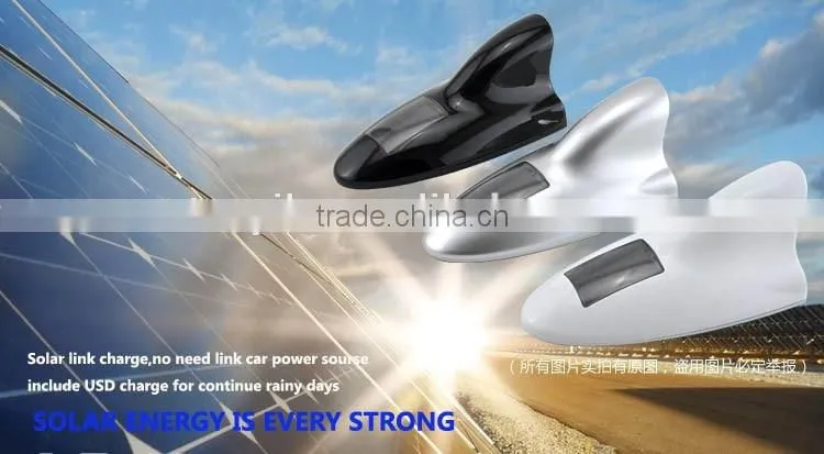 Solar LED Anti Collision Laser Rear End Warning Light Shark Fog Lamp Shark Antenna Style Colorful Universal Laser Fog Lamp