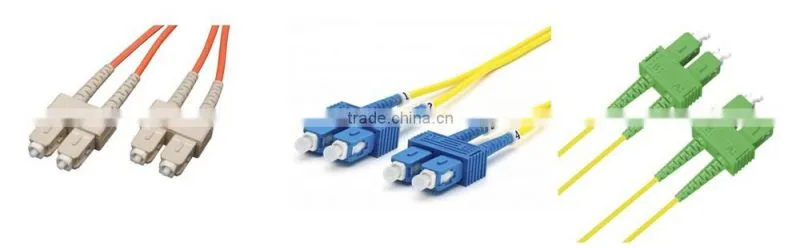 fiber optic patch cable / sc upc fibra patch cable / singlemode pvc optic fibre patchcord