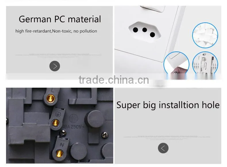 China supplier South Africa wall light switch and socket