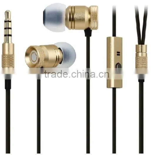 Stereo TPE Patent ear earphones&earbuds with mic and volome in retail packaging