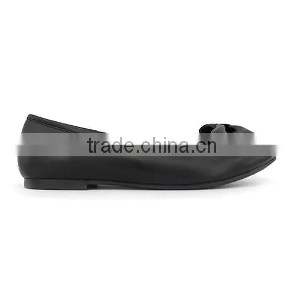 Customize Girls Gender Slip-on Student Leather Uniform School Shoes with Bowknot