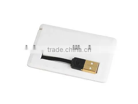 Business Card Shape Plastic USB Flash Driver Free double-sided color printing