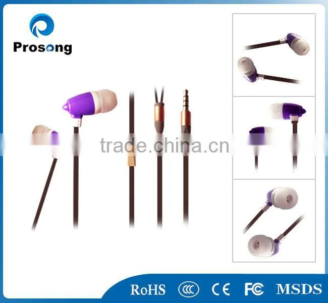 2014 new arrival good quality earphone Plastic earphone with mic