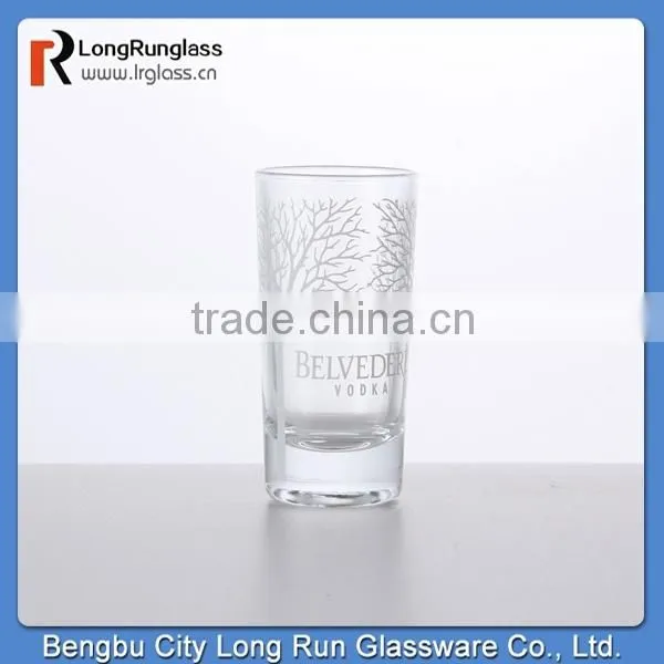 LongRun 2.2oz sexy shot glass fancy decal glass cup with high quality
