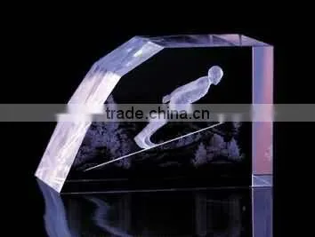 Irregular shape crystal paperweight