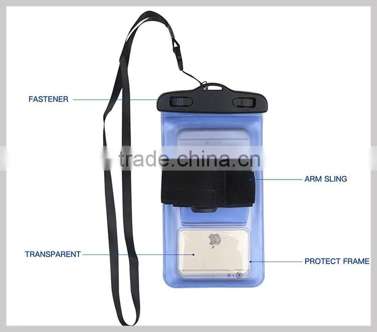 wholesale hot selling waterproof bag for moblie phone waterproof diving bag for underwater swimming