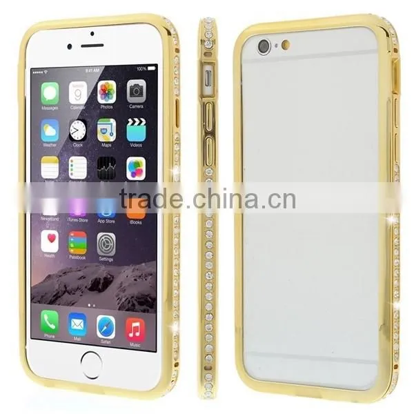 Diamond phone metal Bumper Frame case For iphone 6 plus, diamond phone case