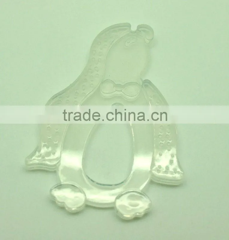 tansperant lovely penguin baby teether