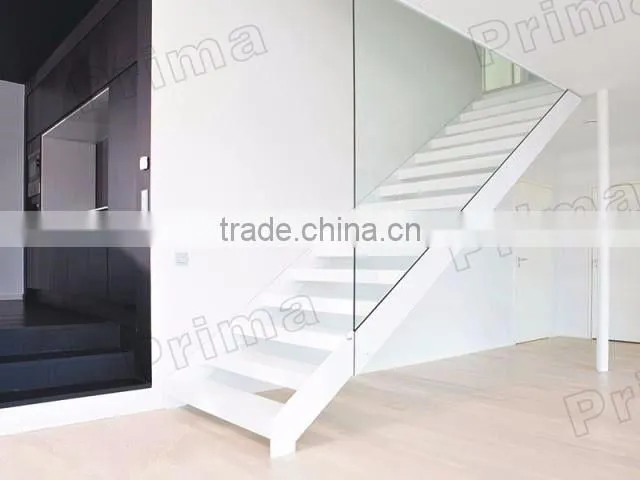 Prefabricated Wood Stairway, Staircase Stringer, Inside Glass Stairs