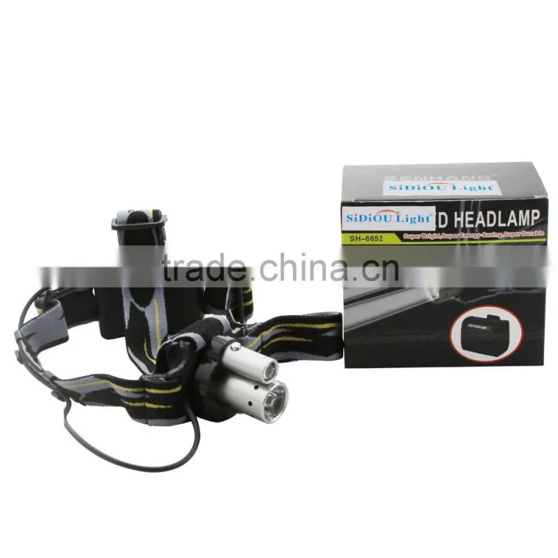 Sidiou Light Double Headlights Dual Headlamp 2 LED Night Fishing Headlight Camping Hiking Cycling Climbing Head Light