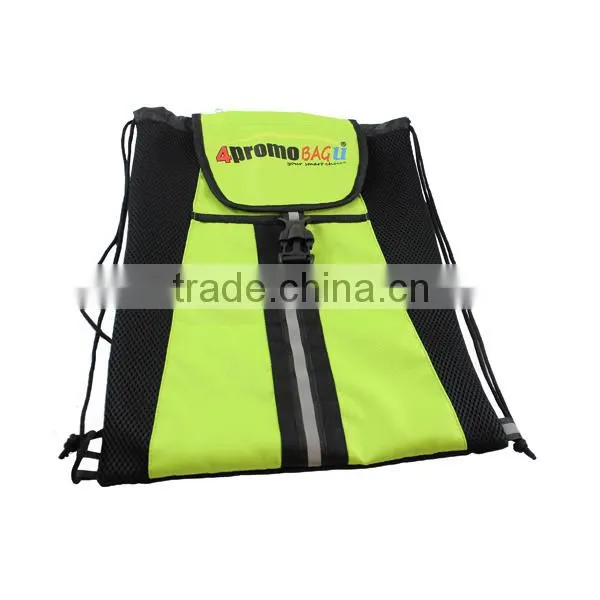 Polyester Drawstring Backpack with buckle