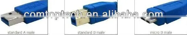 Superspeed USB 3.0 Cable Type A Male To Micro B Male Lead Wire