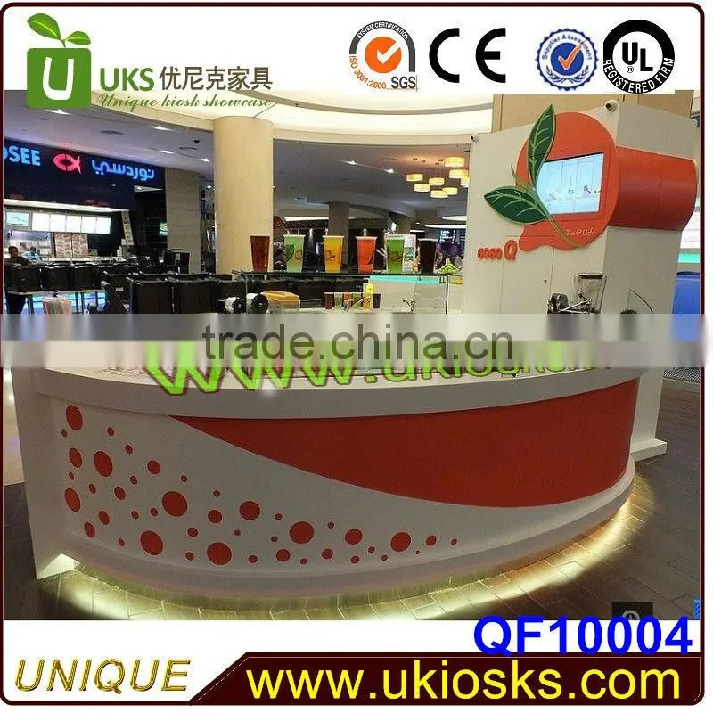 Customized square juice bar&juice kiosk&Pine apple kiosk with unique 3d design