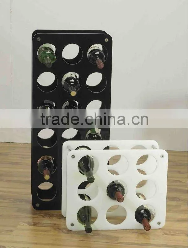Customize elegant plastic bottle display rack for wine