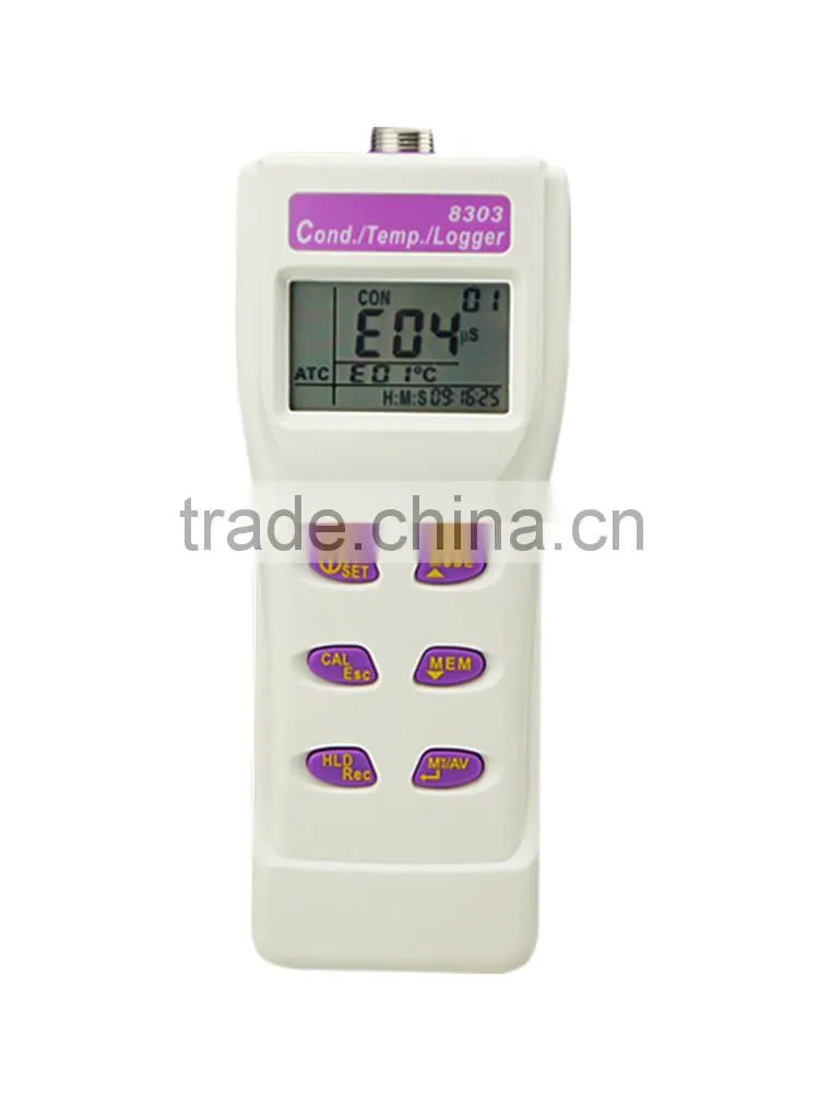 AZ8303 Portable Conductivity Laboratory Detection Tester Digital Conductivity Meter With Automatic Calibration