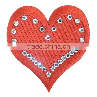 pink bling heart-shape rhinestones