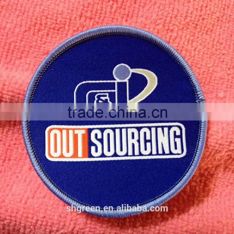White soft damask woven label for children clothing
