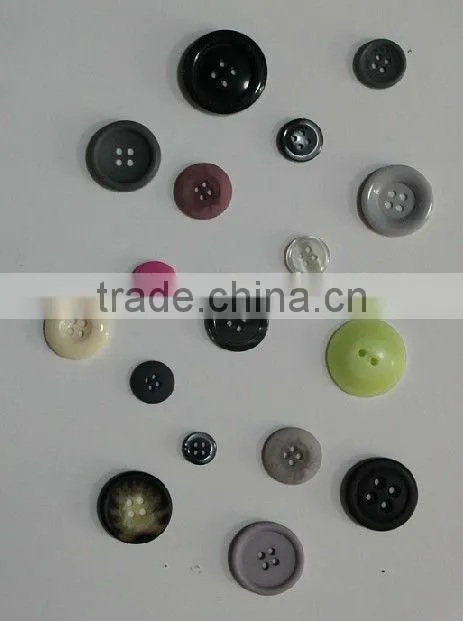 Plastic fashion button garment accessory