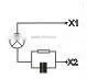 flat waterproof electrical push button switch with LED ,silver contact grade A LA167-B2-BW