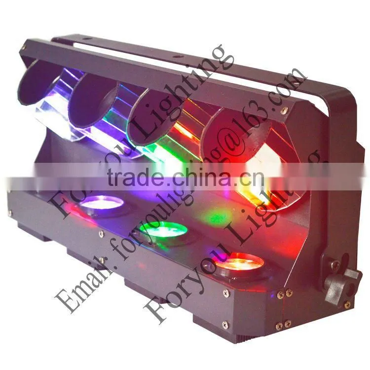 American DJ Zipper 4-Head Barrel Mirror Scanner 4pcs 10W RGBW 4IN1 LED Disco DJ Light