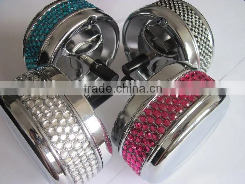 Table Metal Ashtray Be Covered With Crystal