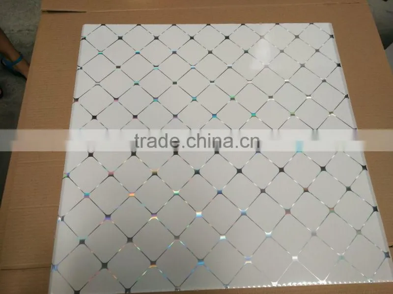 pvc ceiling tiles with size 595*595*7mm, plastic pvc ceiling