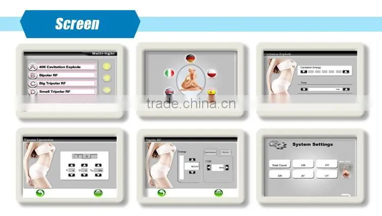 2016 Hot 5 in 1 high focused ultrasound for weight loss vacuum cavitation