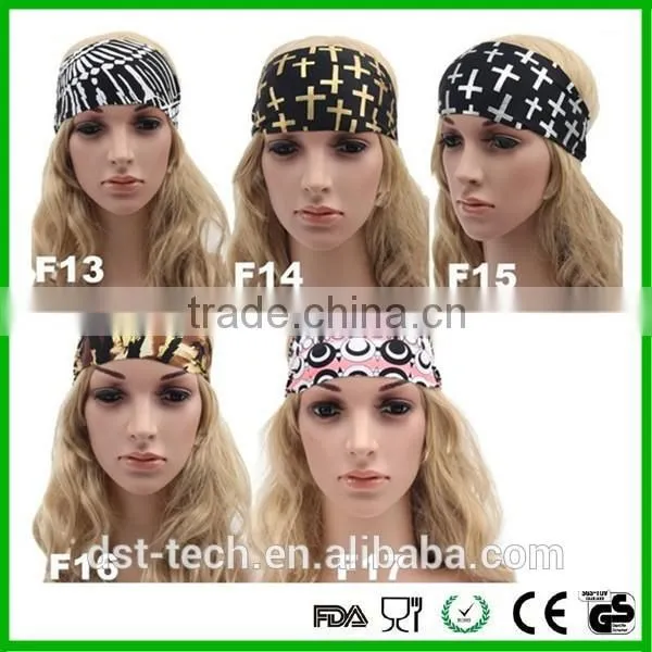 Cutom printing cloth sport head band sweatband