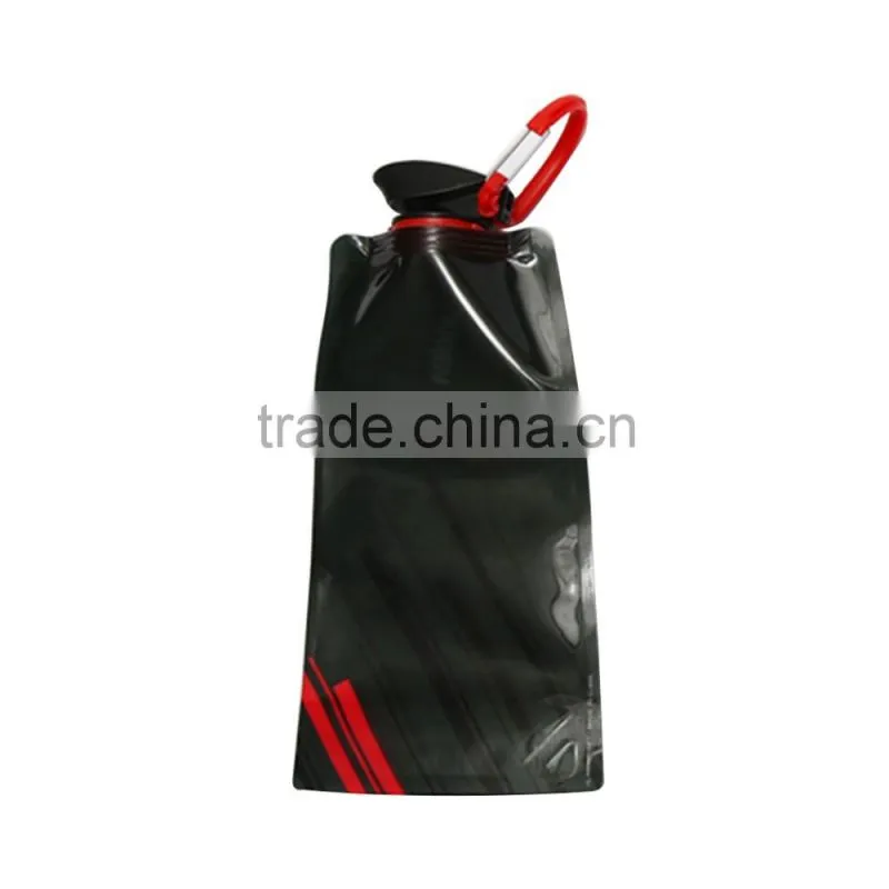 Stand up water pouch with spout and pull-puch top/foldable spout drinking water pouch/ water packaging bags
