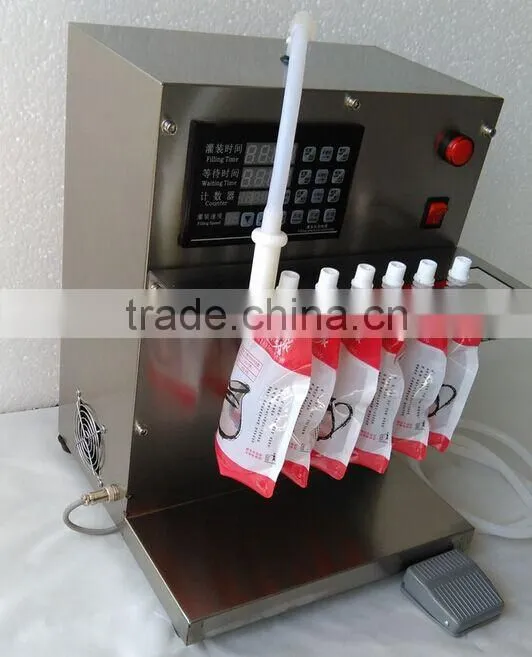 electric vegetable oil, juice spout pouch filling machine