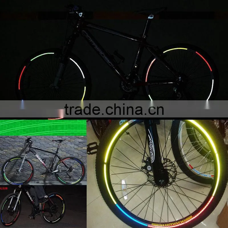 colored reflective bicycle decorative stickers for DIY