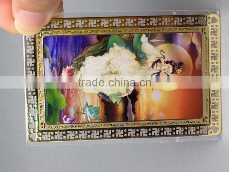 Classic religious gold metal visiting card