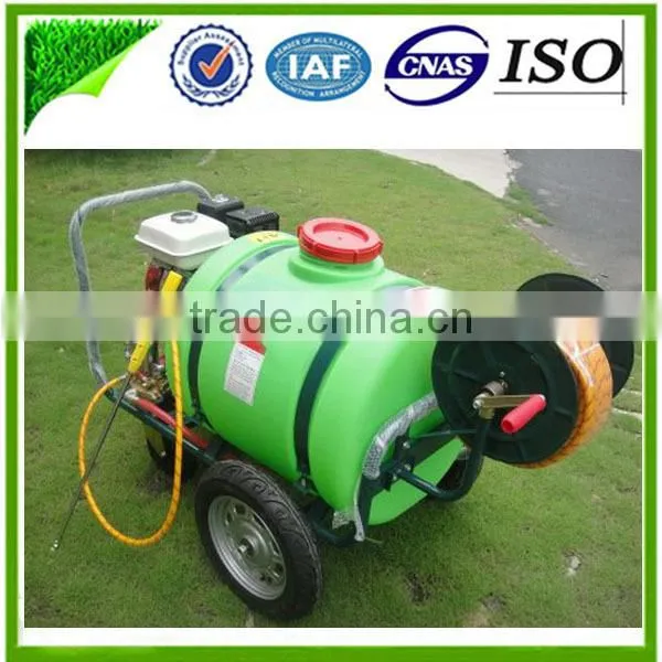 Shandong China 100L to 300L Agricultural Machine Trolley Gasoline Sprayer with pressure water pipes