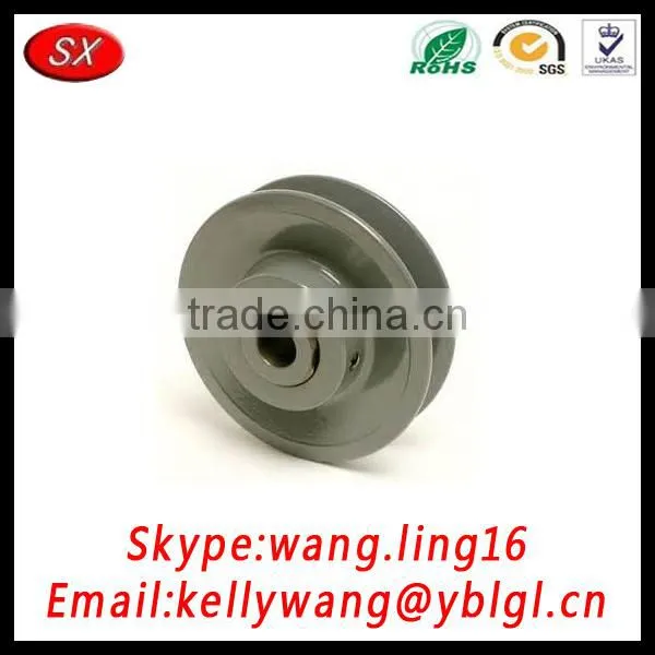 customized small rope pulley, flat belt pulley, belt tensioner pulley Dongguan manufacturer pass TS16949