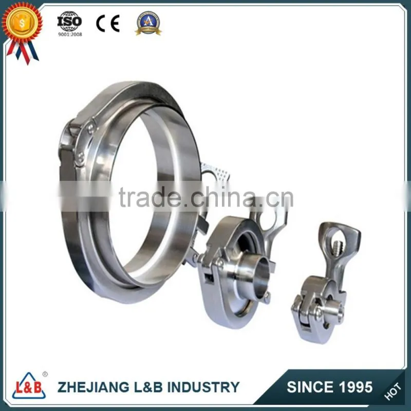 stainless steel clamp, butterfly valve and pipe fitting